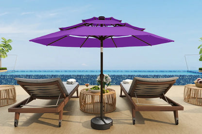 Fiberglass 3-Tier Patio Umbrella