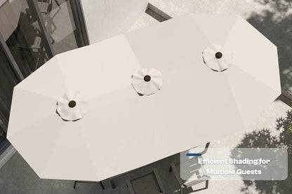 attached to a patio umbrella to provide additional shade Patio Kingdom Double-sided Patio Umbrella with Base