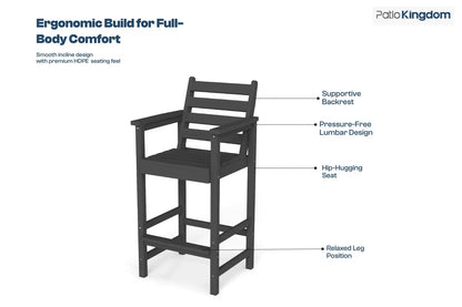 Patio Kingdom Adirondack bar set 