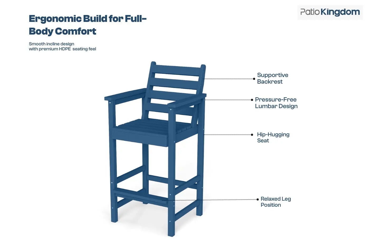 Patio Kingdom Adirondack bar set 