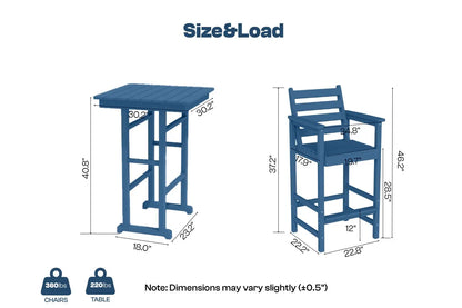 Patio Kingdom Adirondack bar set 