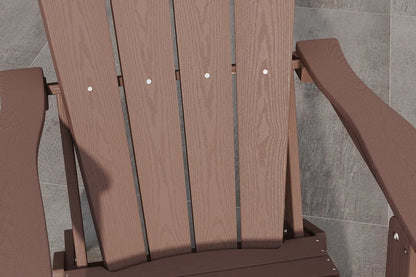Brown wooden chair against a stone wall background
