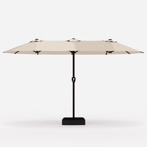 Fiberglass Double-Sided Patio Umbrella with base