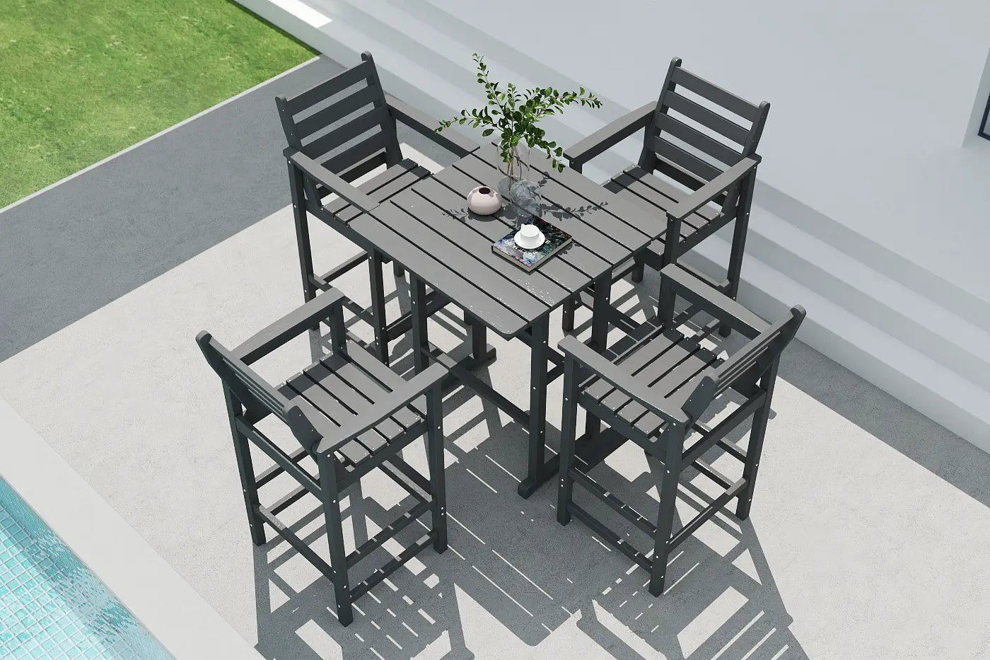 Patio Kingdom Adirondack bar set 