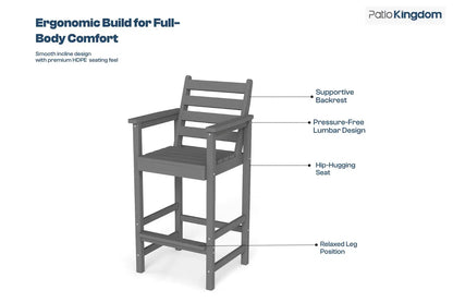 Patio Kingdom Adirondack bar set 