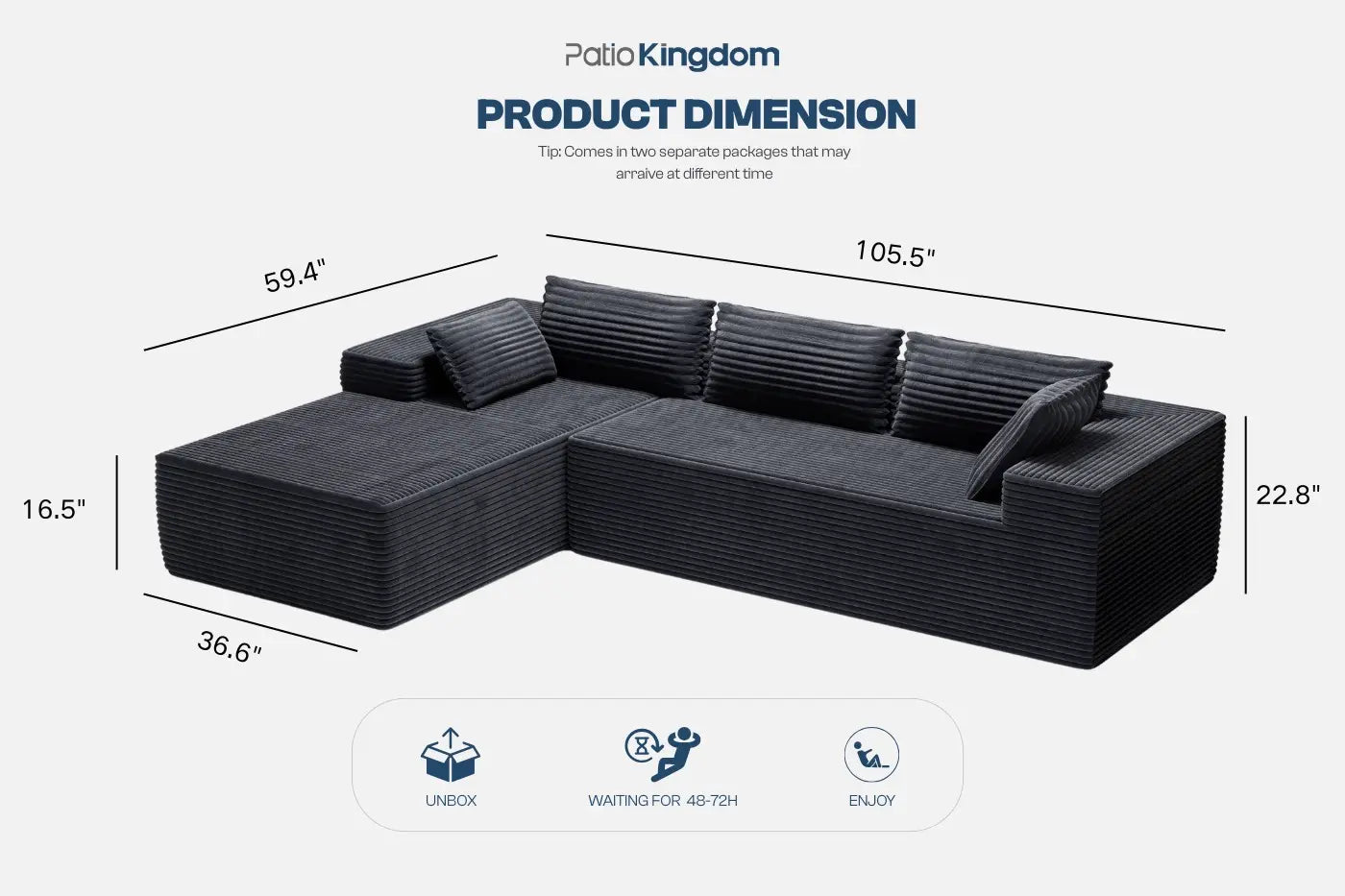 Patio Kingdom Modular sectional sofa