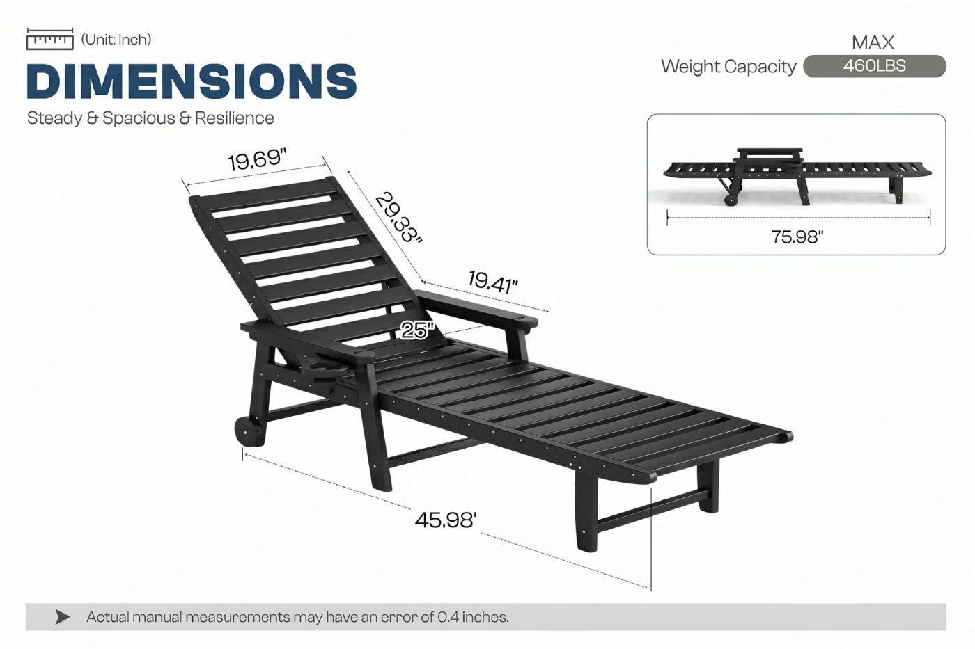 HDPE Outdoor Lounge Chair