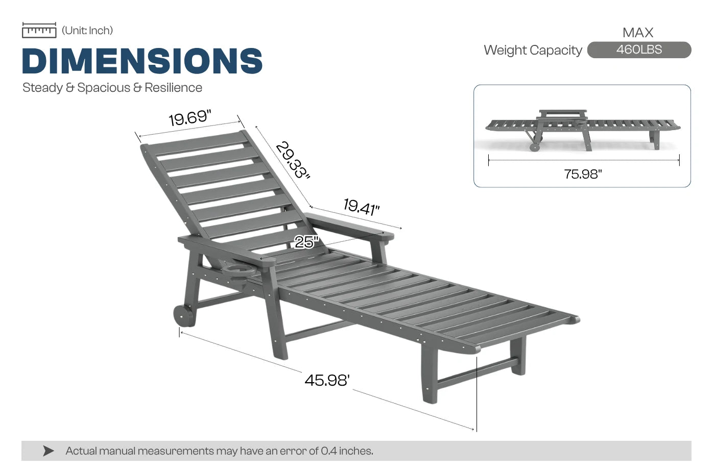 HDPE Outdoor Lounge Chair