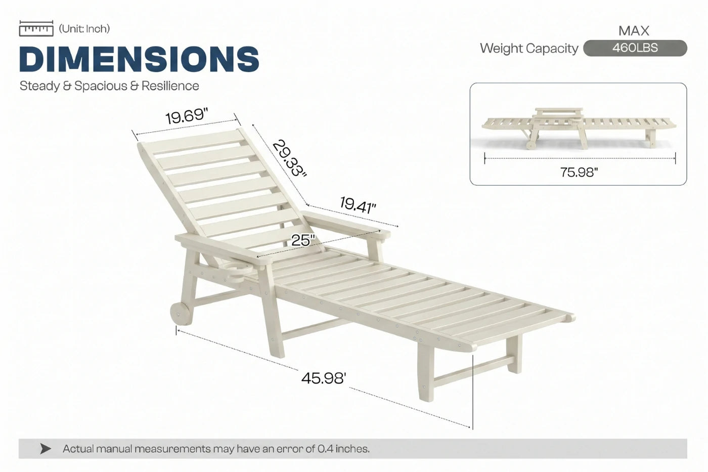 HDPE Outdoor Lounge Chair