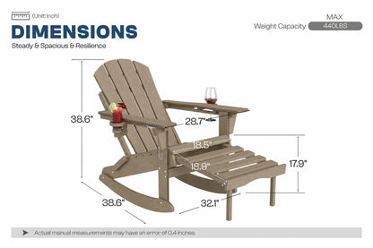 Multifunctional Adirondack Rocking Chair