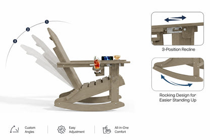 Multifunctional Adirondack Rocking Chair
