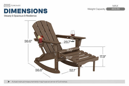 Multifunctional Adirondack Rocking Chair