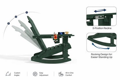 Multifunctional Adirondack Rocking Chair
