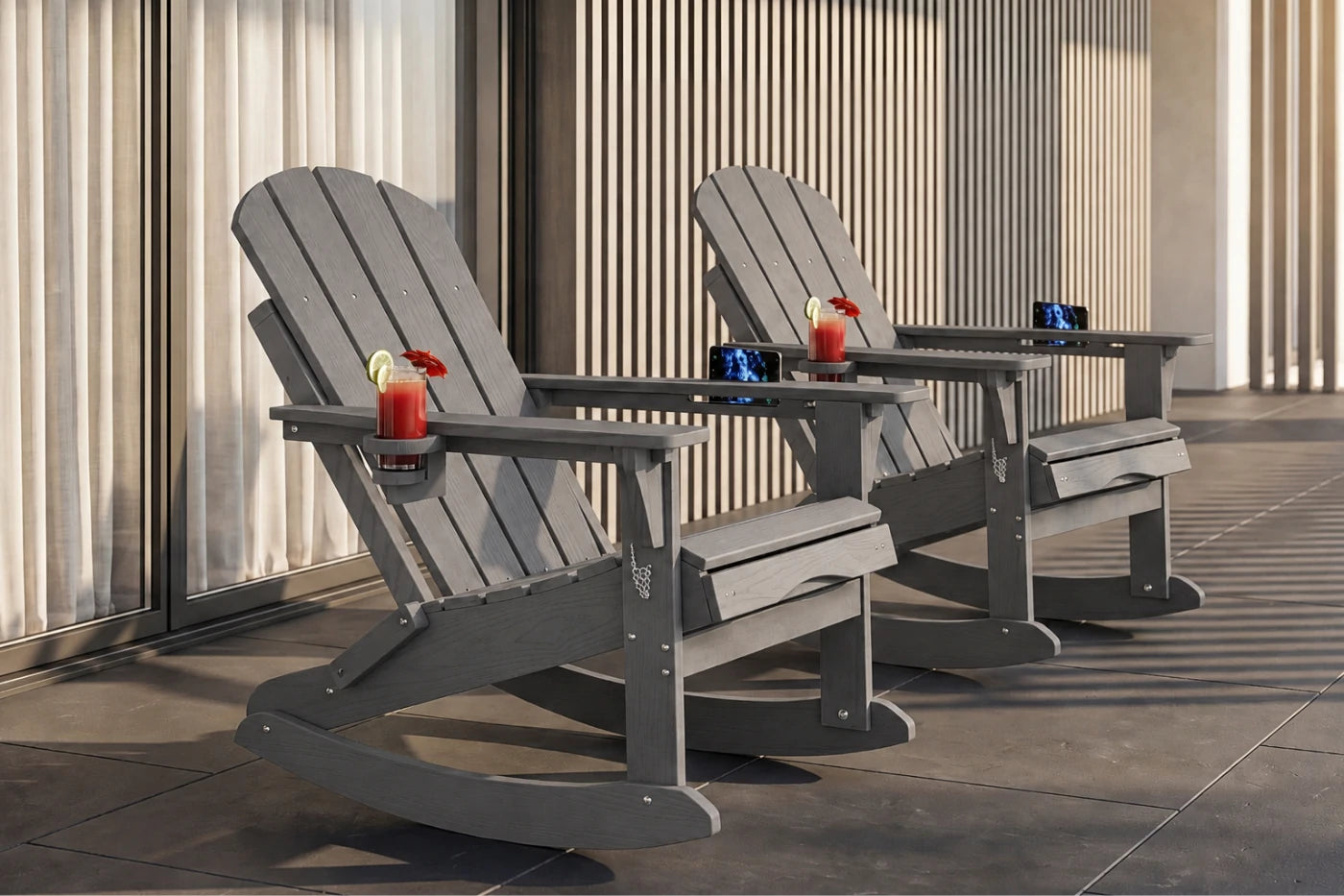Multifunctional Adirondack Rocking Chair