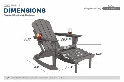 Multifunctional Adirondack Rocking Chair