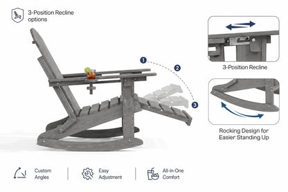 Multifunctional Adirondack Rocking Chair