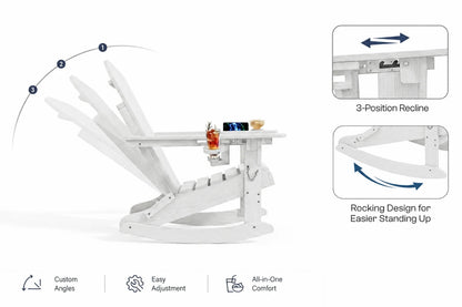 Multifunctional Adirondack Rocking Chair