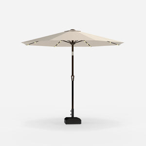 7 foot patio furniture umbrella with lights Patiokingdom Outdoor Umbrella with LED, Solar Umbrella w/Tilt Market Umbrella – Patio Kingdom