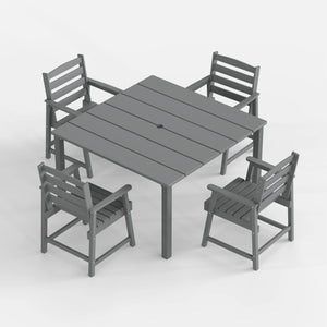 HDPE Square Outdoor Dining Set
