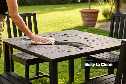 HDPE Square Outdoor Dining Set