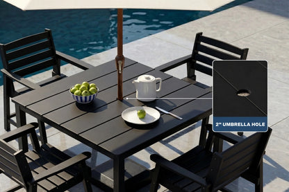 HDPE Square Outdoor Dining Set