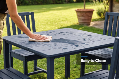 HDPE Square Outdoor Dining Set