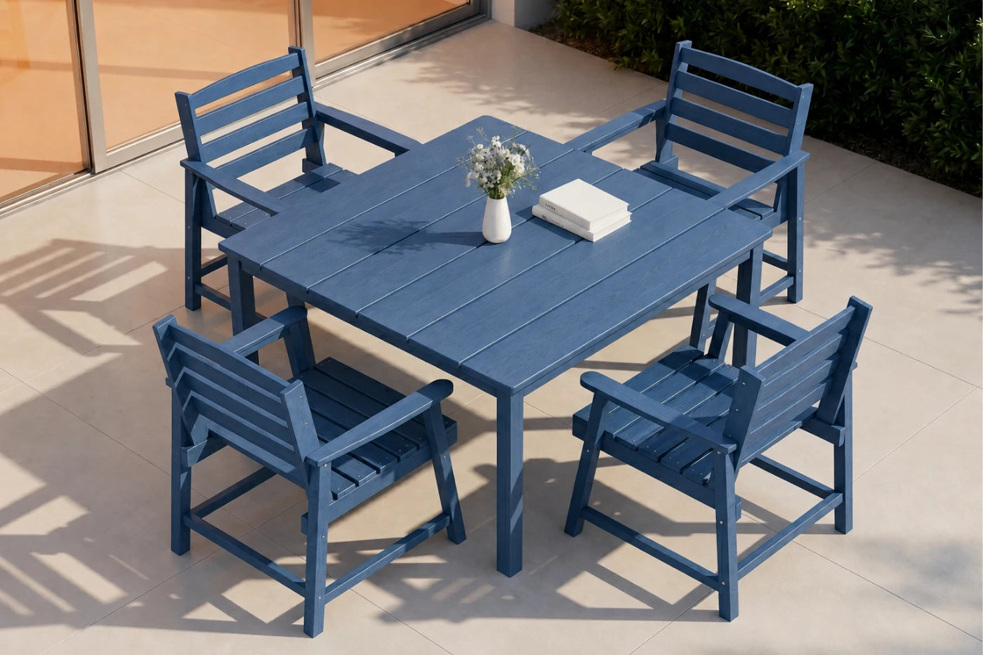 HDPE Square Outdoor Dining Set