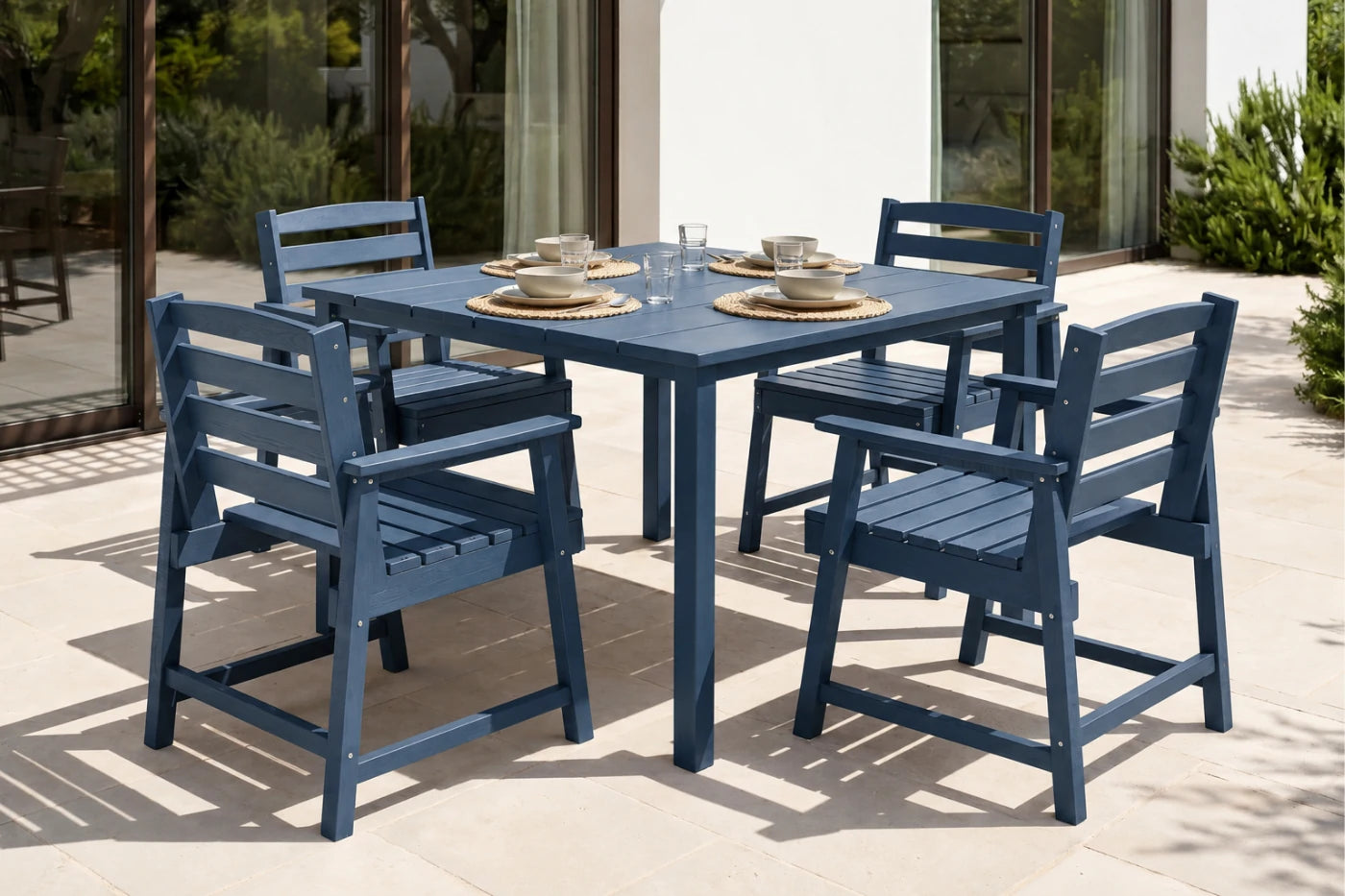 HDPE Square Outdoor Dining Set