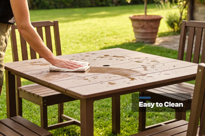 HDPE Square Outdoor Dining Set