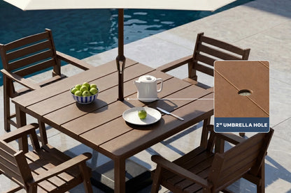 HDPE Square Outdoor Dining Set