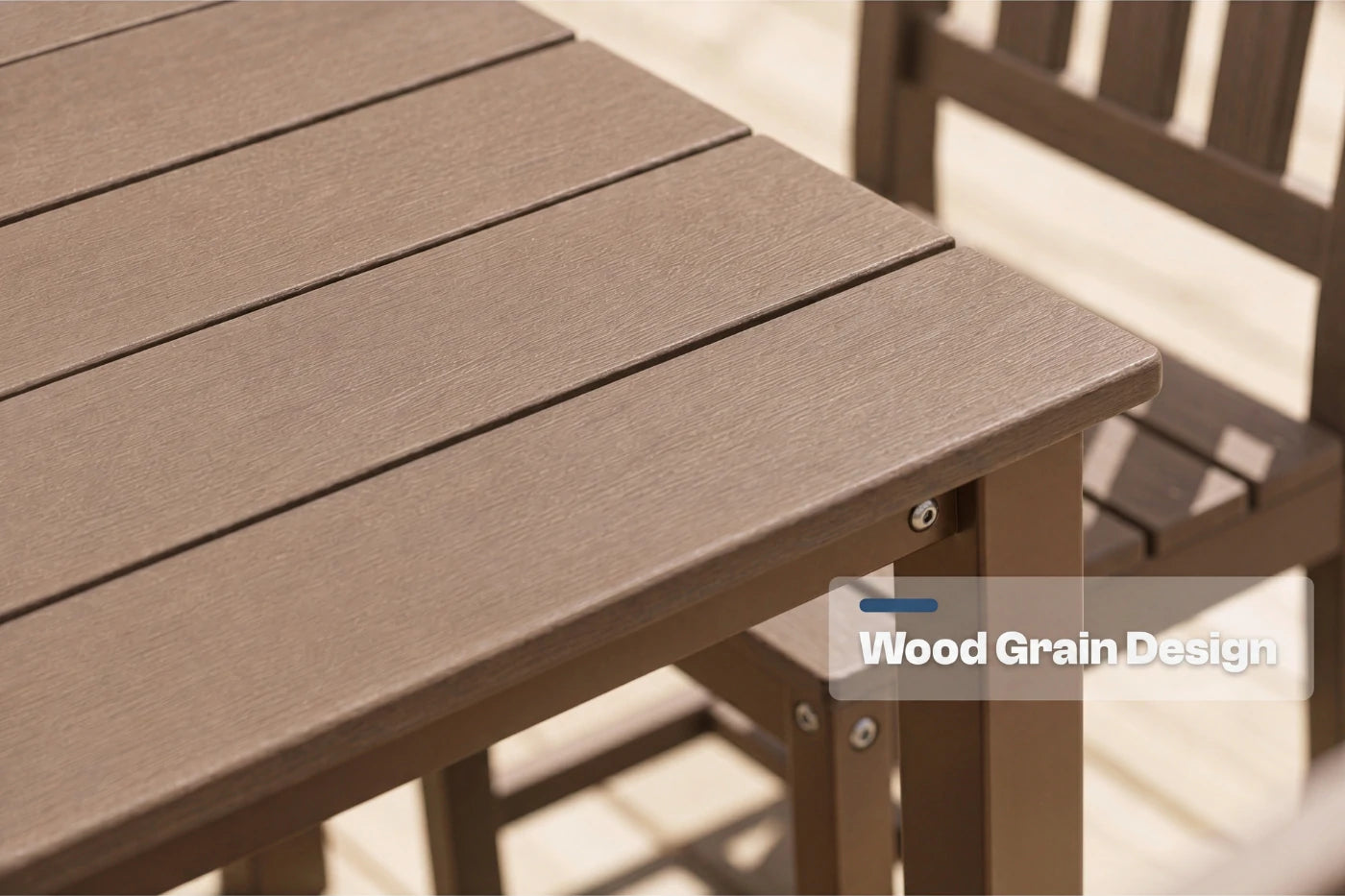 HDPE Square Outdoor Dining Set