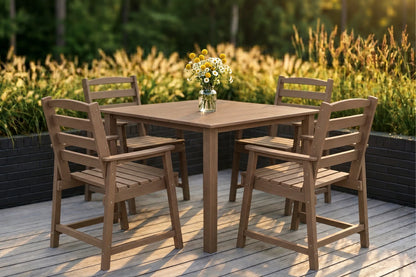 HDPE Square Outdoor Dining Set