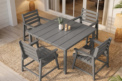 HDPE Square Outdoor Dining Set