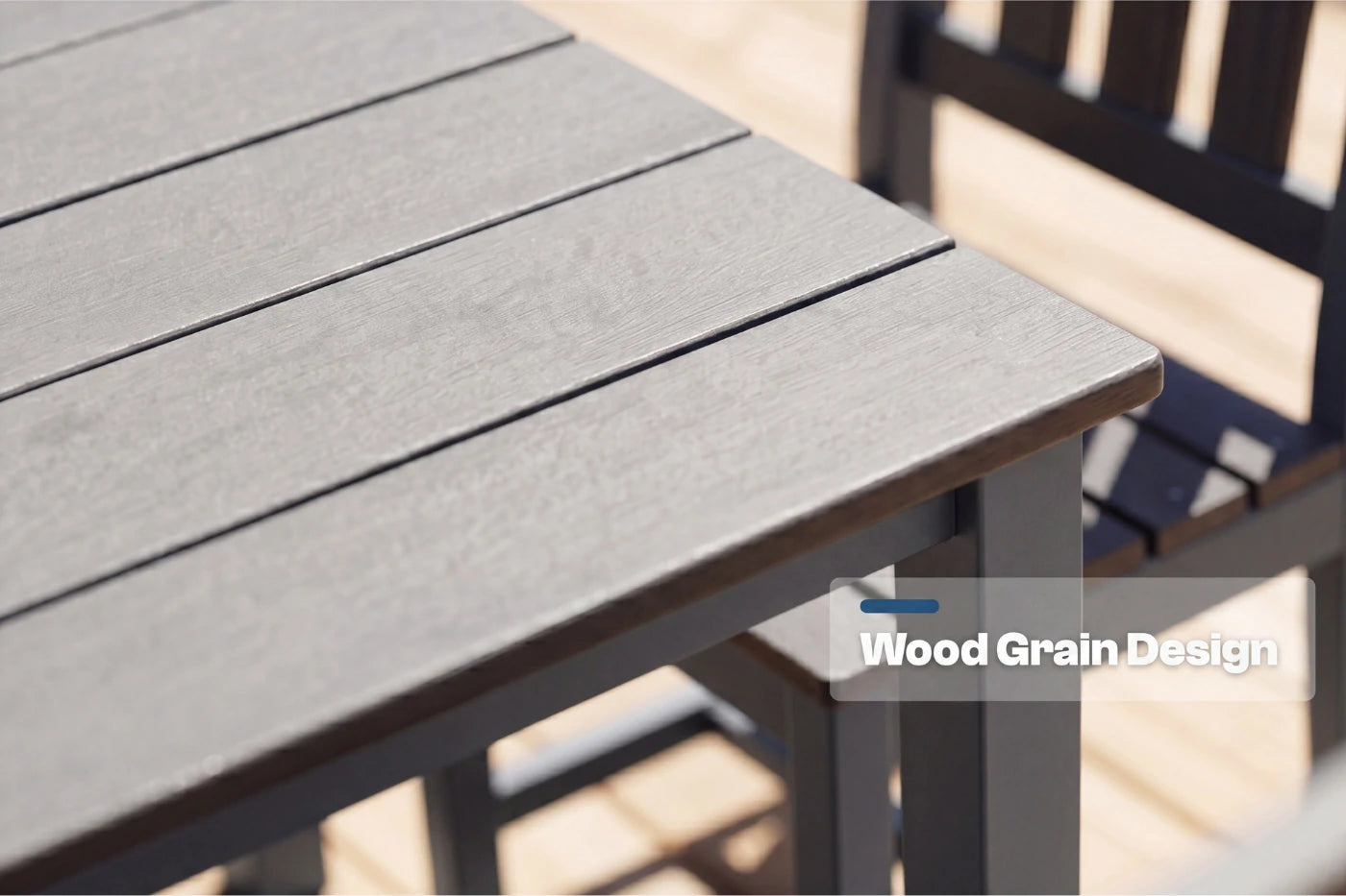 HDPE Square Outdoor Dining Set