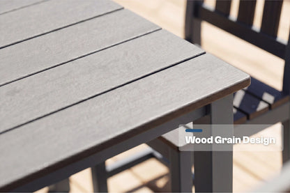 HDPE Square Outdoor Dining Set