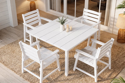 HDPE Square Outdoor Dining Set