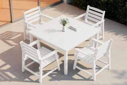 HDPE Square Outdoor Dining Set