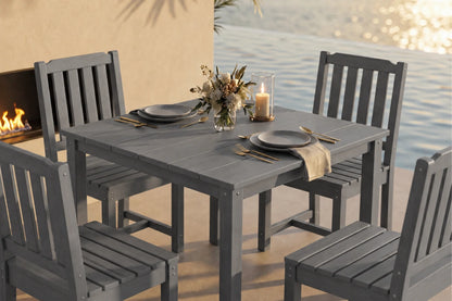 Perli™ HDPE Square Outdoor Dining Set