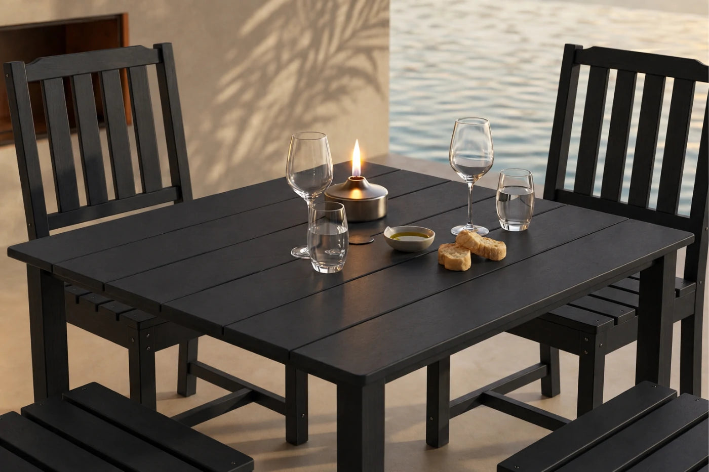 Perli™ HDPE Square Outdoor Dining Set