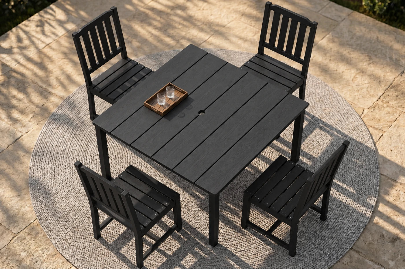 Perli™ HDPE Square Outdoor Dining Set