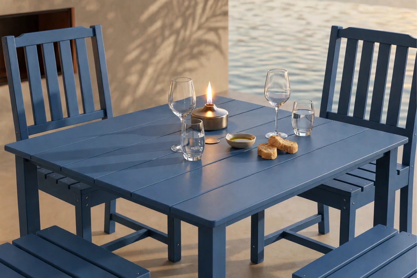 Perli™ HDPE Square Outdoor Dining Set