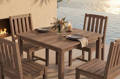 Perli™ HDPE Square Outdoor Dining Set
