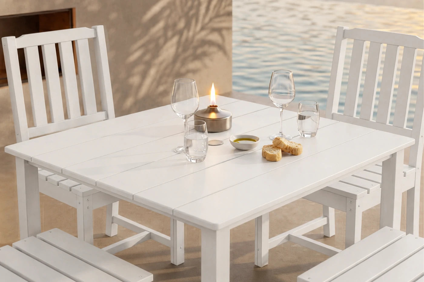 Perli™ HDPE Square Outdoor Dining Set