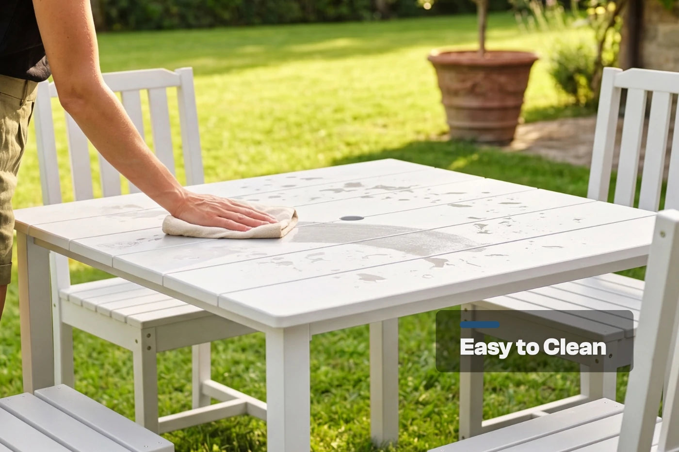 Perli™ HDPE Square Outdoor Dining Set