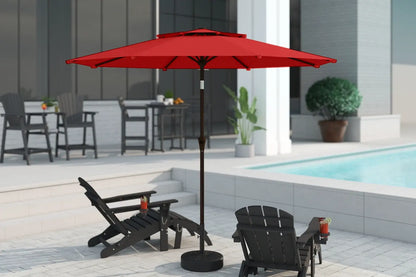 Double Top Patio Umbrella - Push Button Tilt