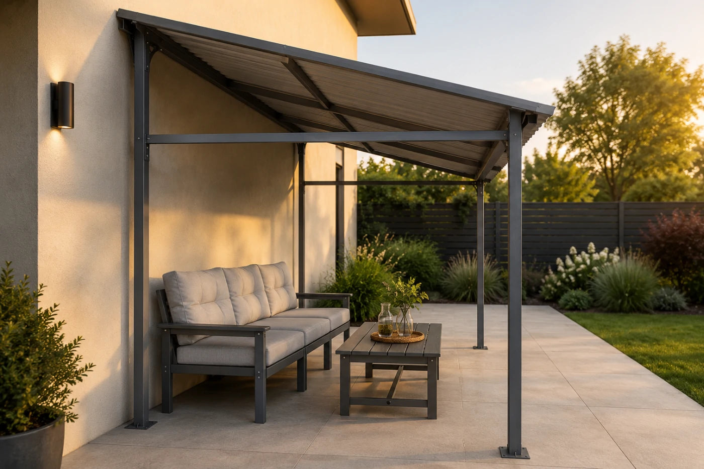 Wall-Mounted Hardtop Gazebo