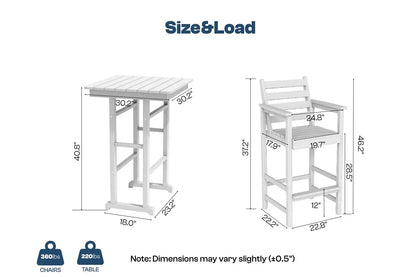 Patio Kingdom Adirondack bar set 