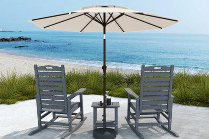gray outdoor patio umbrella Domi 10'x10' Cantilever Umbrella, Aluminum Windproof with 360Rotation, Square Offset Sun Shade Umbrella for Outside Deck Backyard Garden Pool, : Patio, Lawn & Garden Made with durable steel ribs and sturdy cross brace that can easily be weighted down with any universal umbrella base weights of your choice Double Top Patio Umbrella -