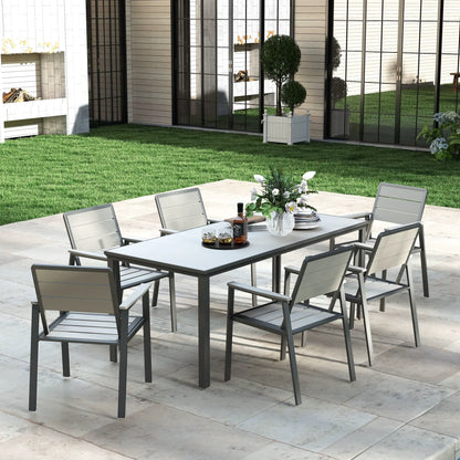 7 Piece Metal Frame Dining Set