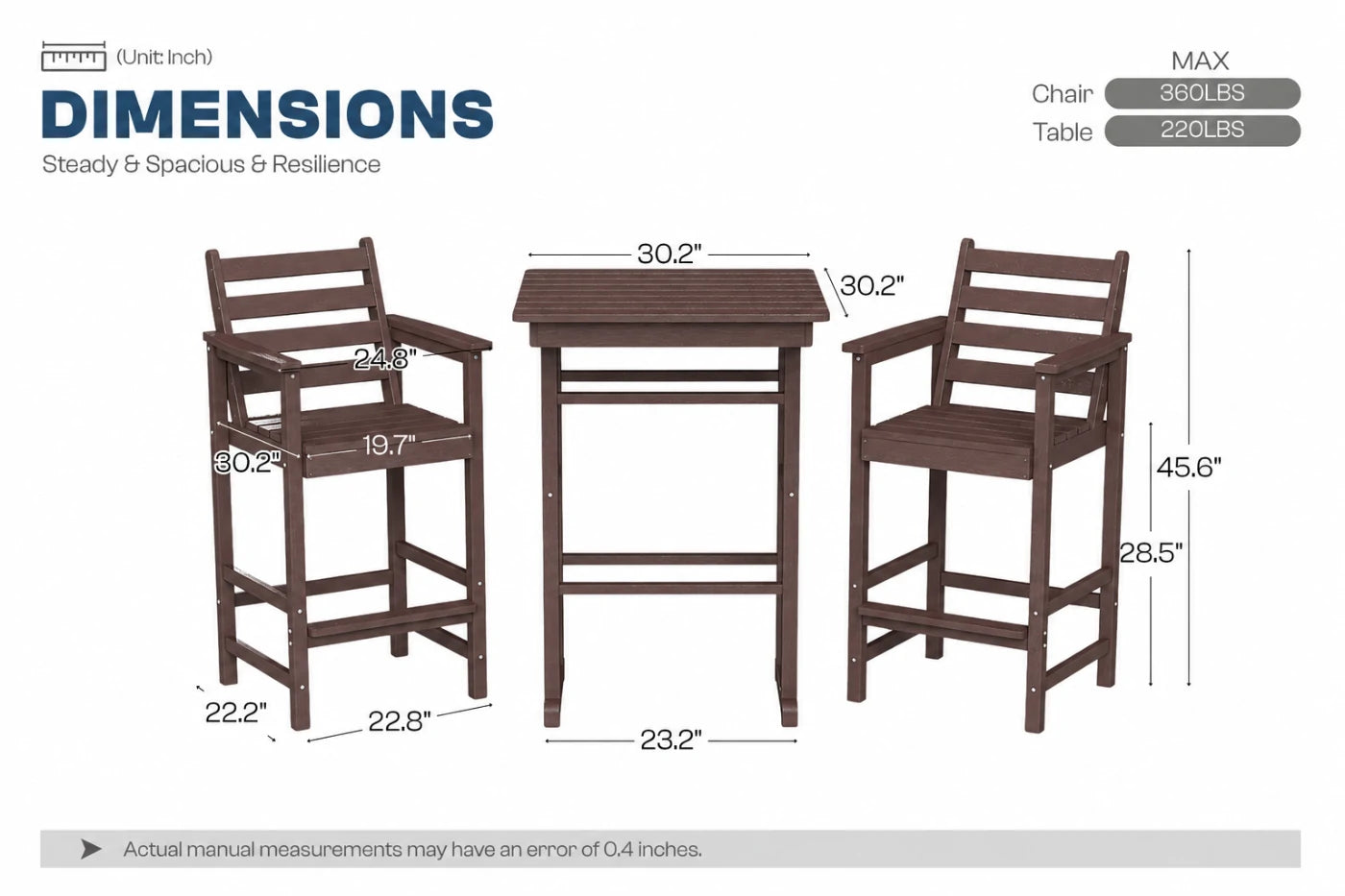 Adirondack Bar Set